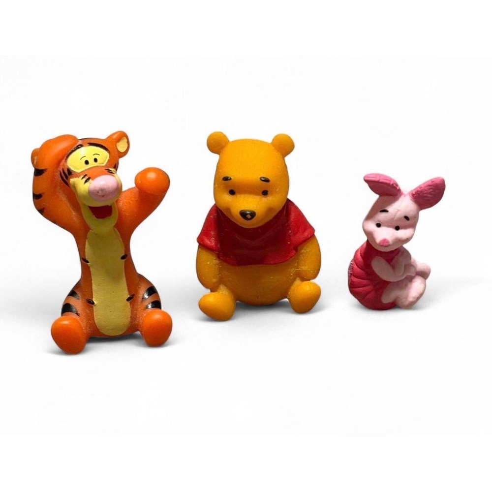 Disney Winnie the Pooh Tigger Piglet Figure Lot of 3 Vintage PVC Toys